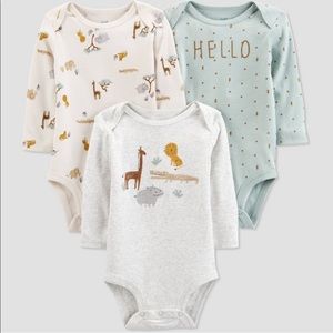 Carters 3 pack safari onesie size 6 months